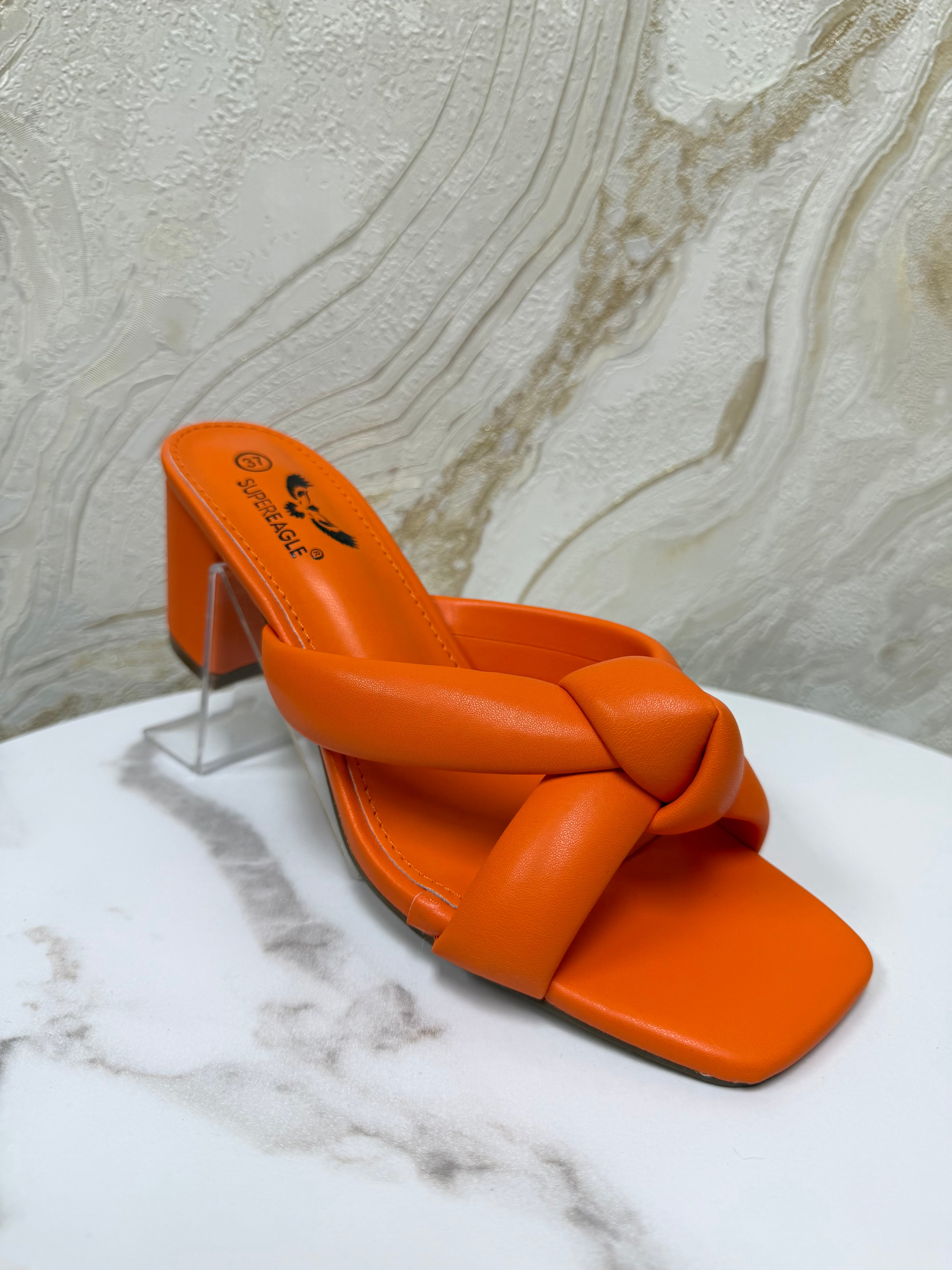 Knot Detail Mule - Orange