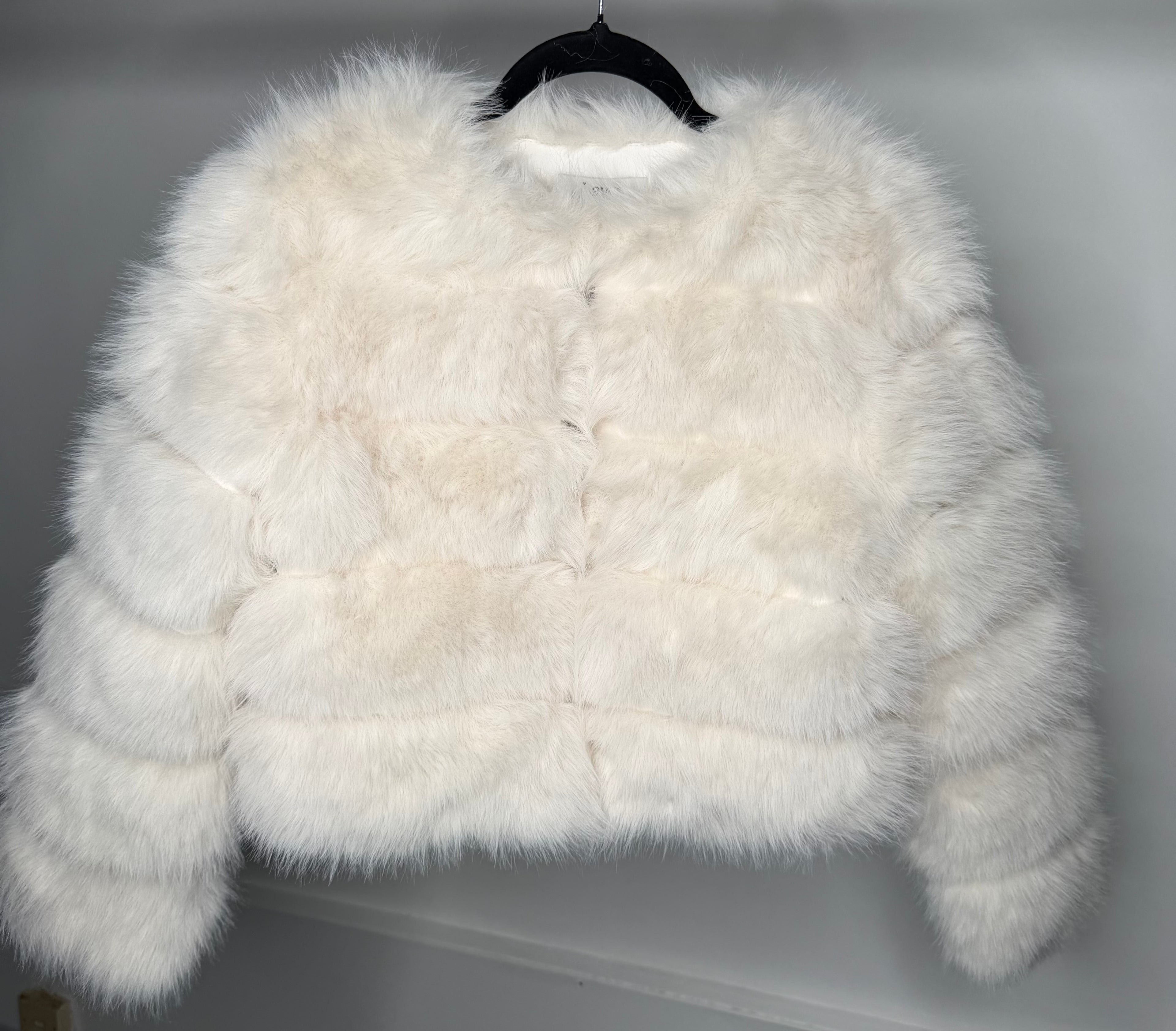 LUXE White Ultra Fine Faux Fur Jacket