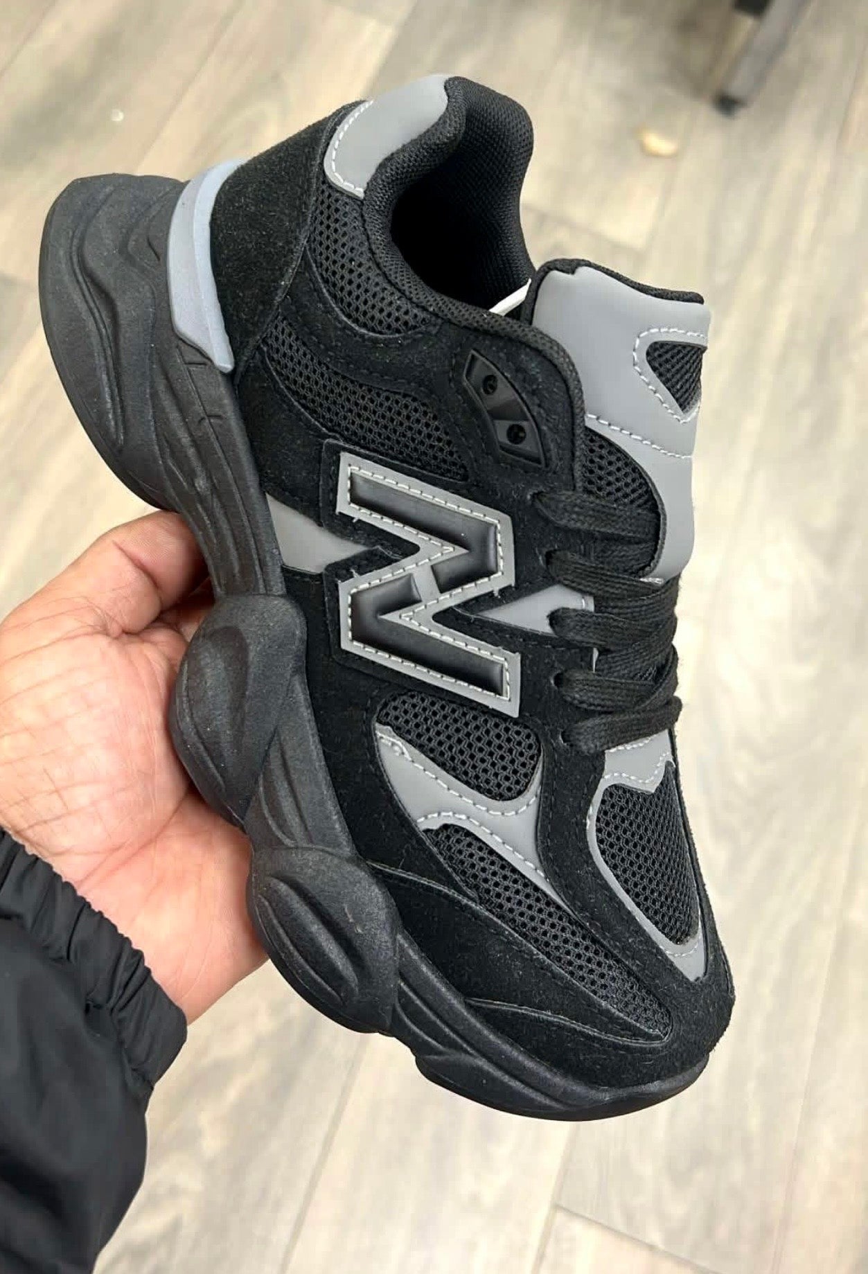 NB 9060 Inspired Trainers - Black & Dove Grey