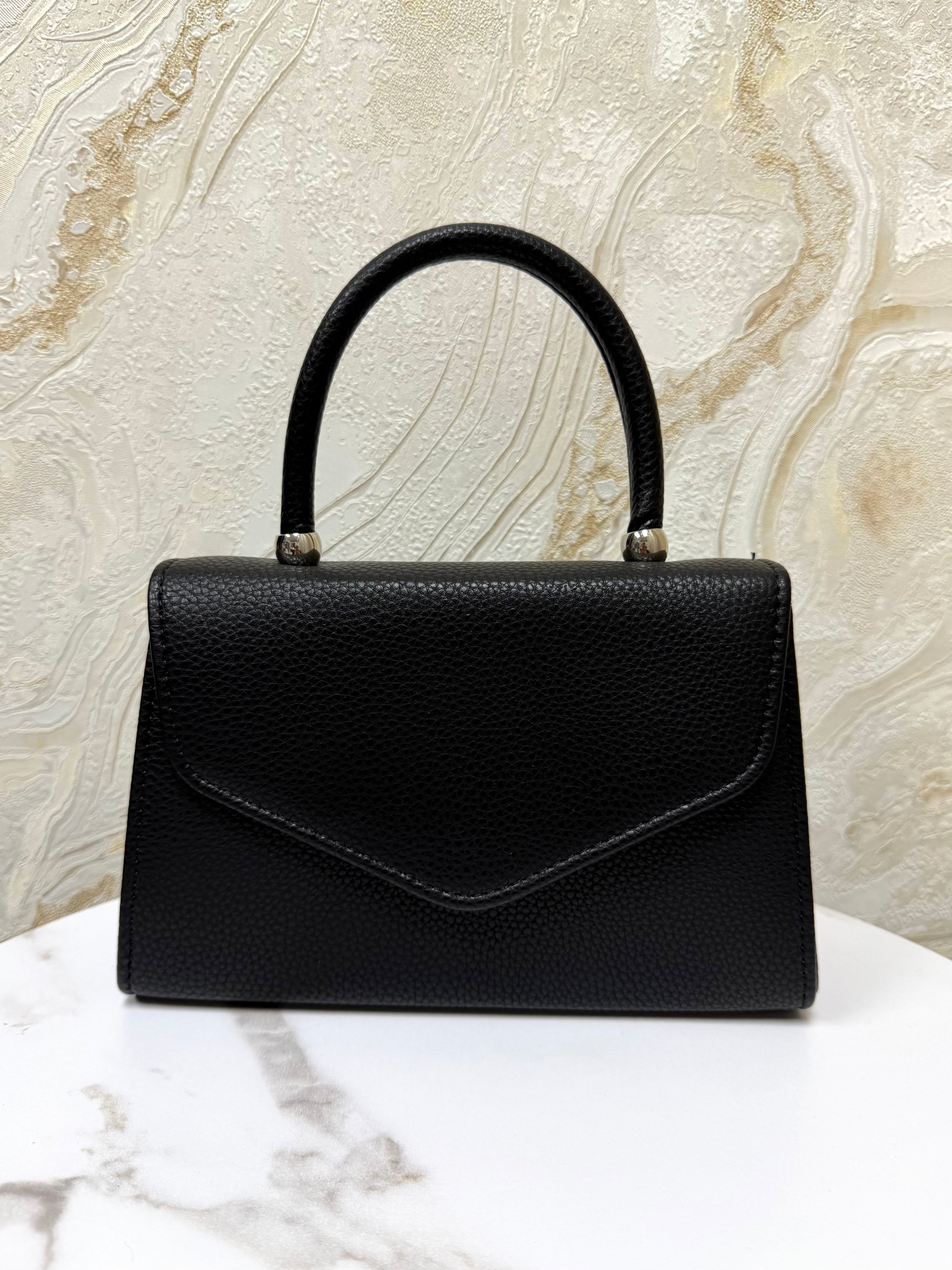 Top Handle Envelope Bag - Black
