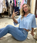 Diamanté Stretchy Mom Jeans