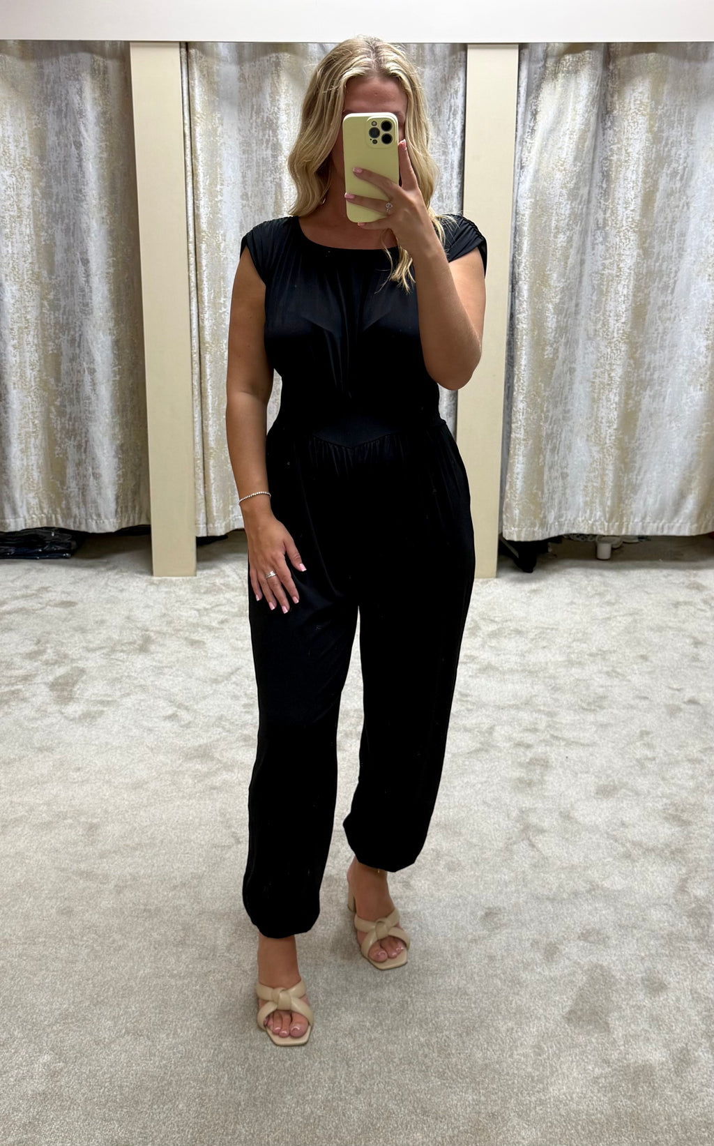 Waist Cinching Flattering Jumpsuit With Ruched Detailing