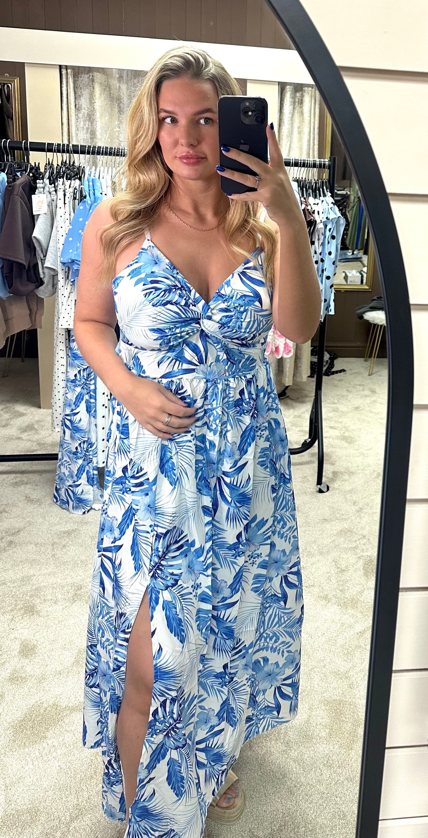 Santorini Maxi Side Split Dress