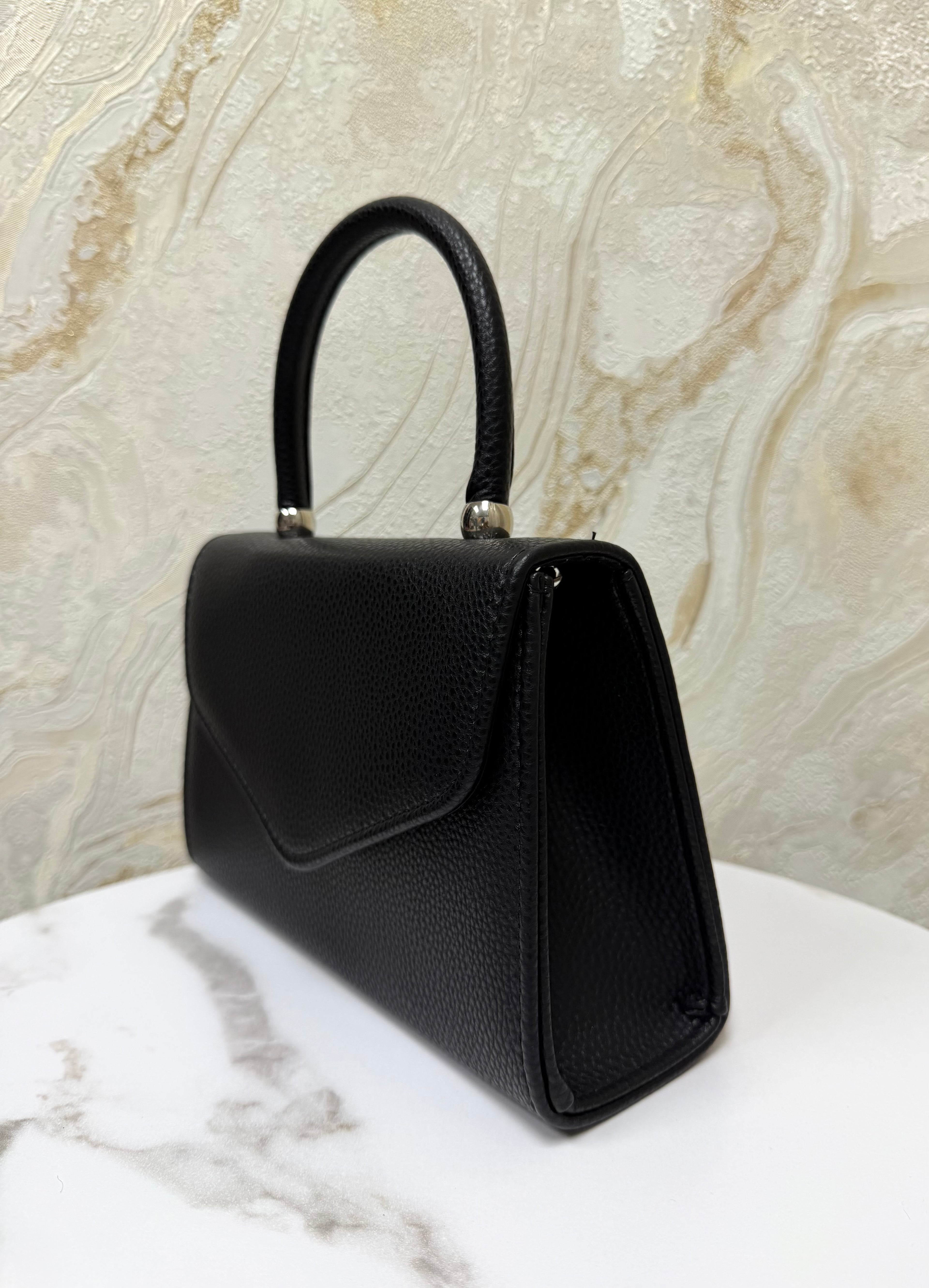 Top Handle Envelope Bag - Black