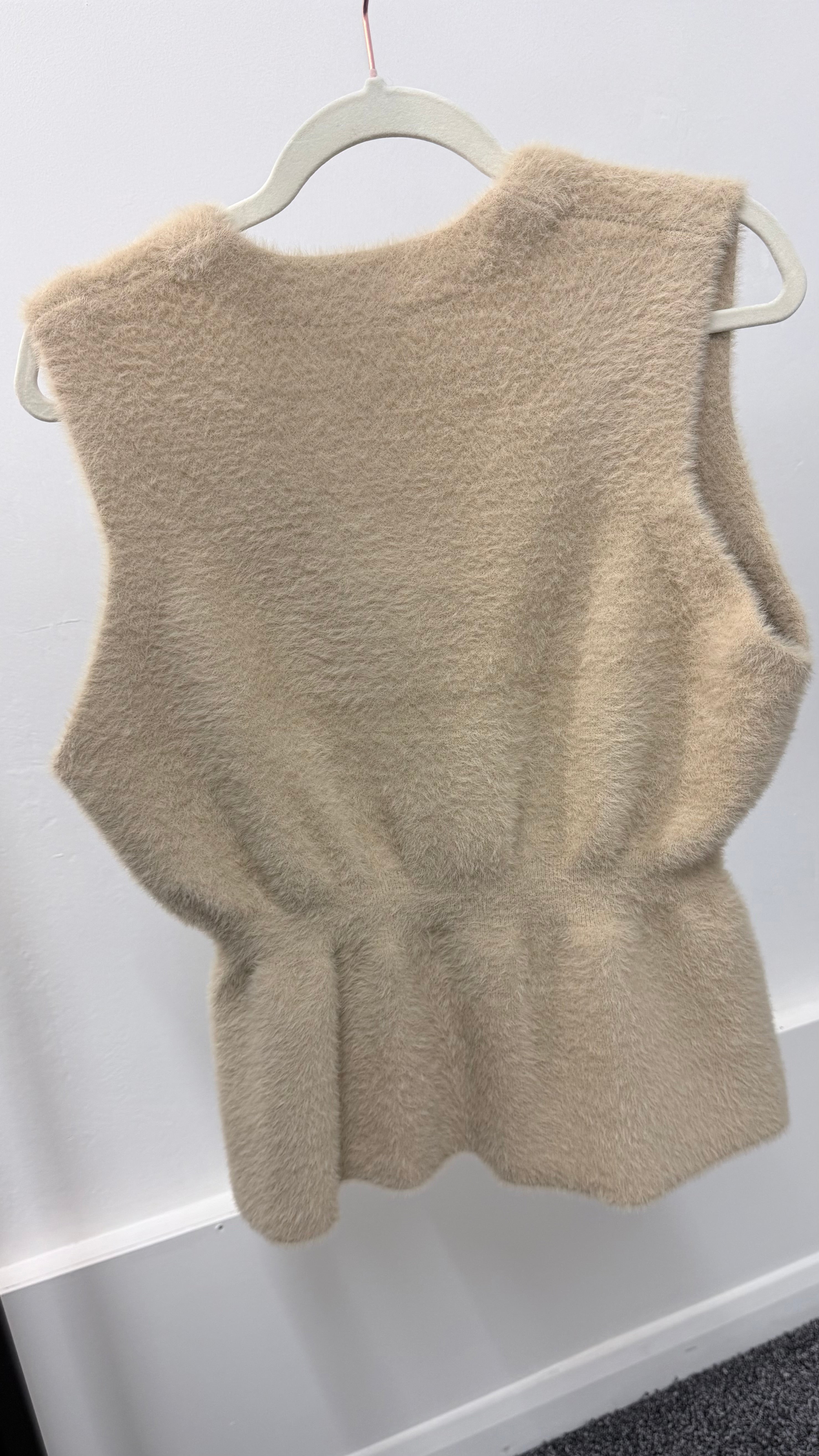 Cinched Super Soft Fur Waistcoat