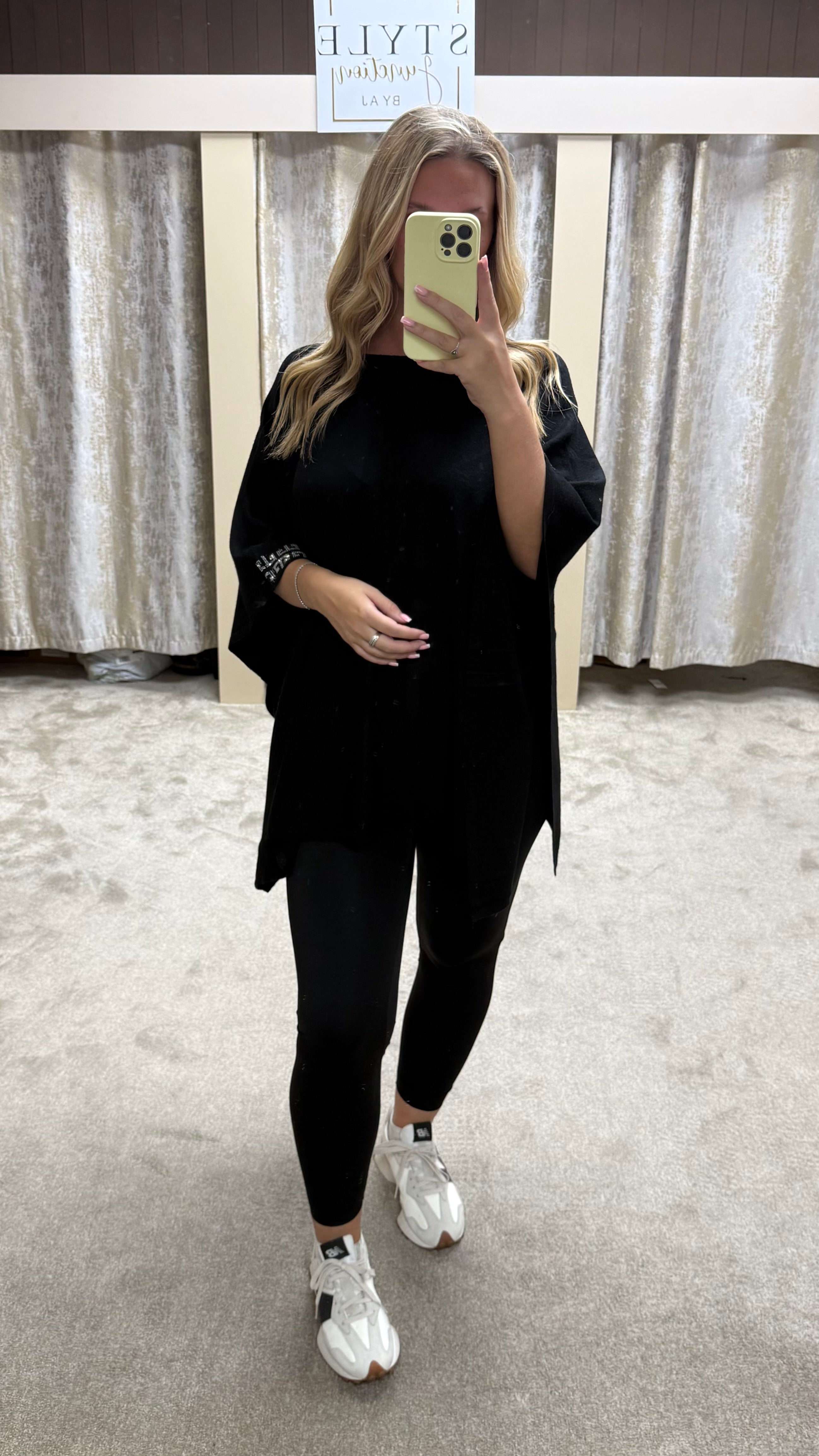 Diamanté Trim Detail Poncho