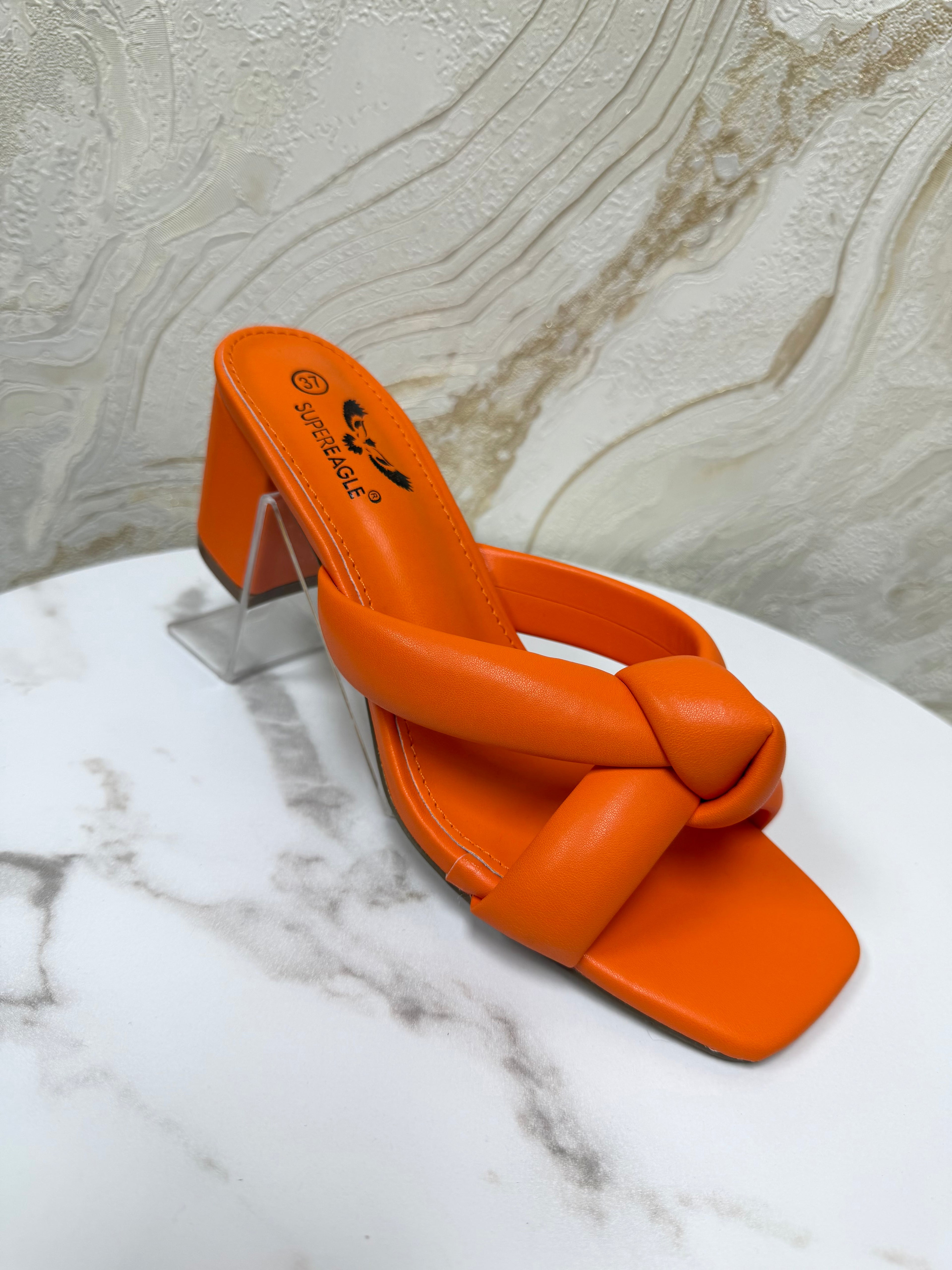 Knot Detail Mule - Orange