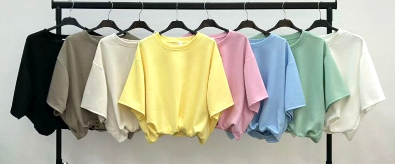 Bubble Hem Cropped Scuba Top