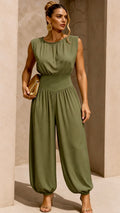 Waist Cinching Flattering Jumpsuit With Ruched Detailing