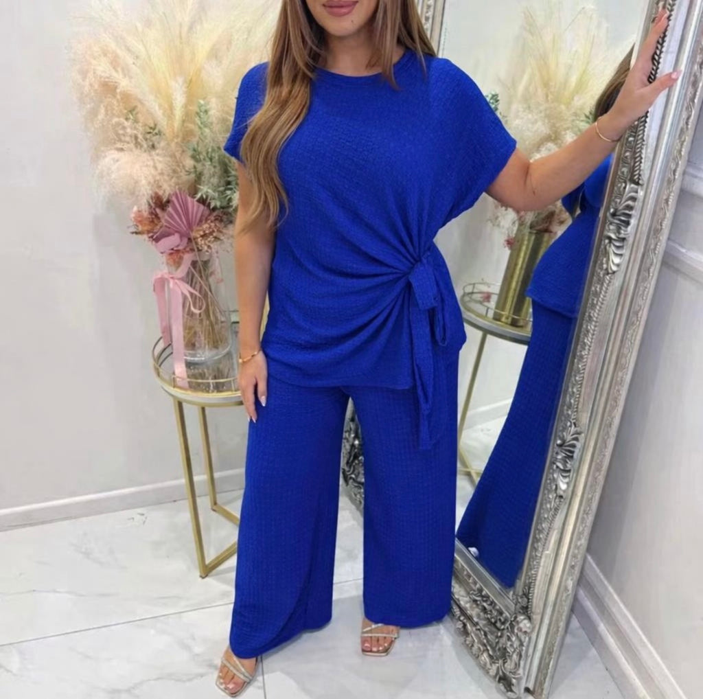 Cheesecloth Bow Tie Side Detail Co Ord