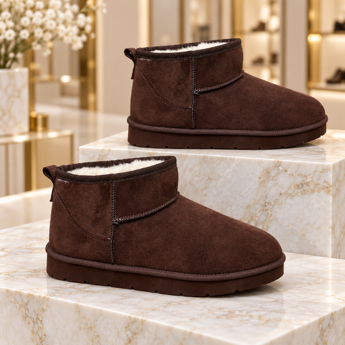 Classic Ultra Mini Inspired UGG Boots - Chocolate Brown