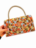 Diamanté Top Handle Beaded Envelope Bag